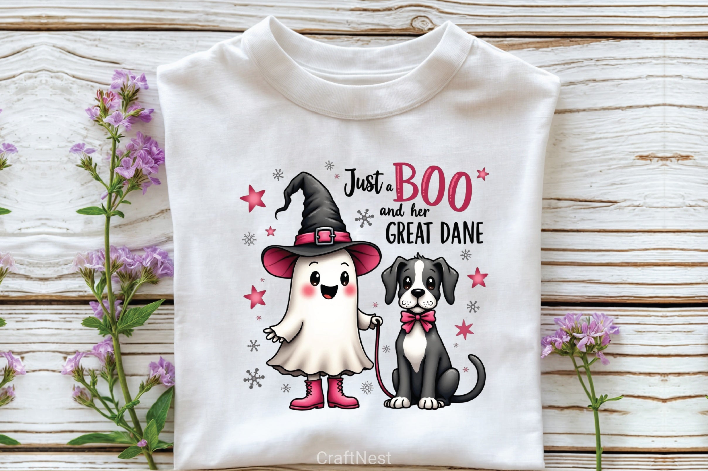 Retro Ghost Great Dane Halloween Clipart Bundle - CraftNest - Digital Crafting and Art