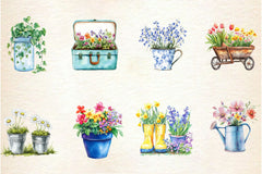 Spring Planters Clipart Bundle - CraftNest - Digital Crafting and Art