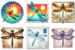Dragonfly Stamps Clipart Bundle - CraftNest - Digital Crafting and Art