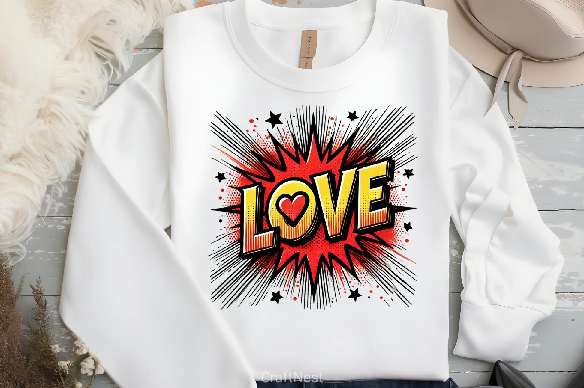 Pop Art Love Valentine's Clipart Bundle - CraftNest - Digital Crafting and Art