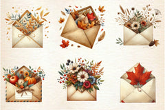 Autumn Envelope Clipart Bundle - CraftNest - Digital Crafting and Art