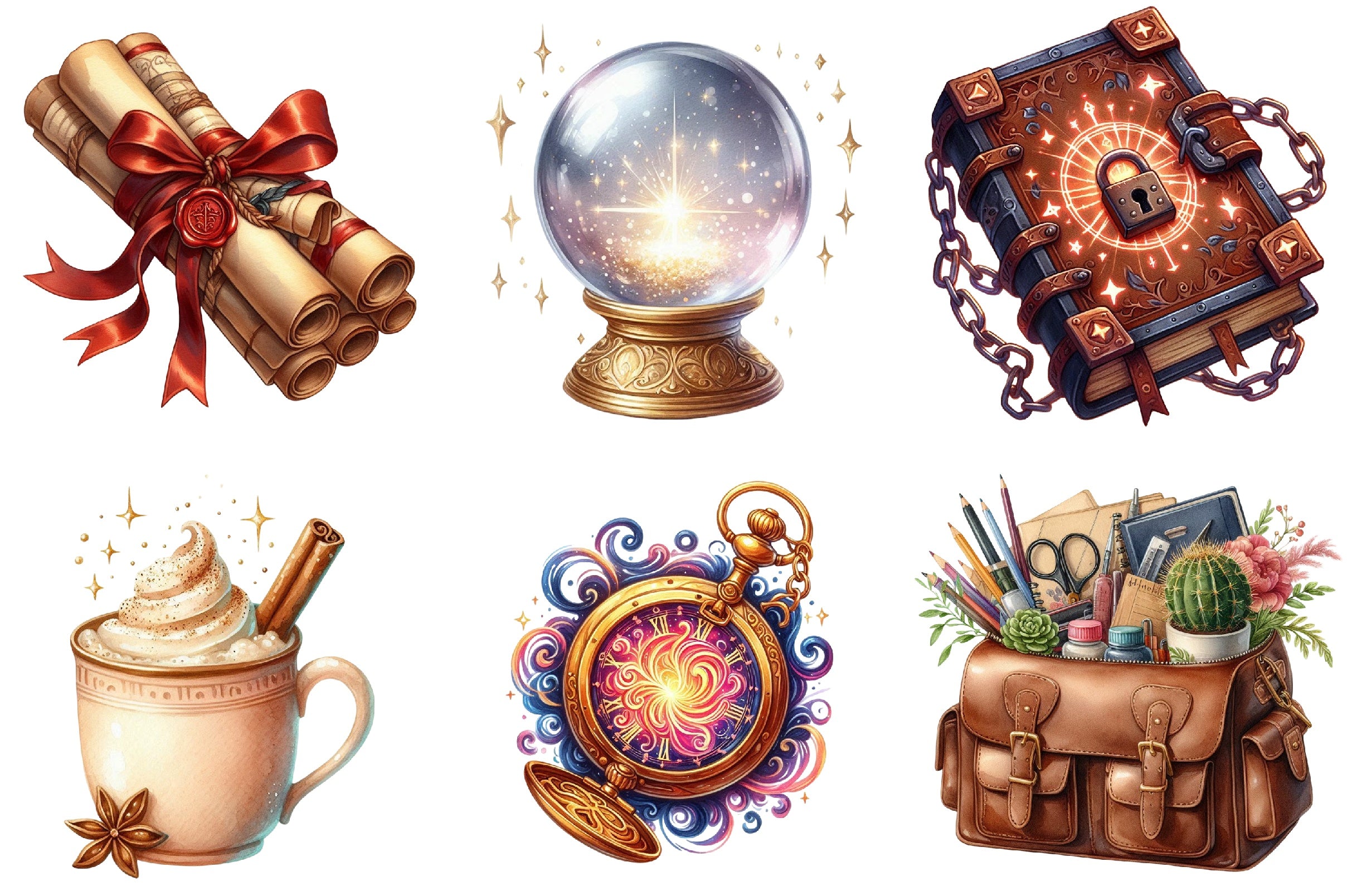 Cute Magic School Clipart Bundle - CraftNest - Digital Crafting and Art