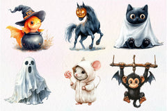 Quirky Halloween Animals Clipart Bundle - CraftNest - Digital Crafting and Art