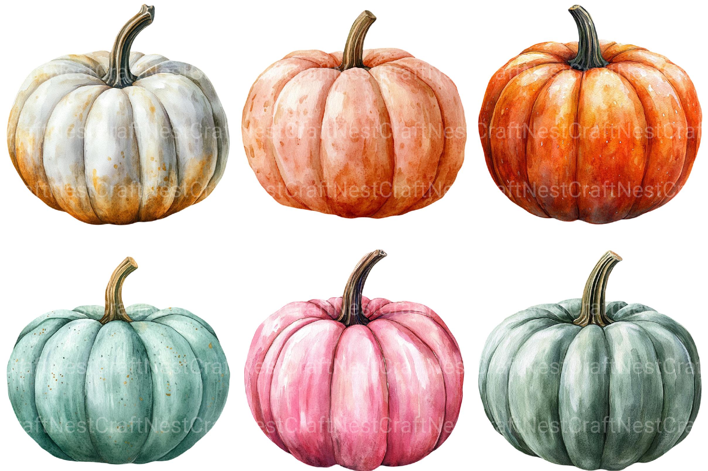 Pastel Pumpkin Clipart - CraftNest - Digital Crafting and Art