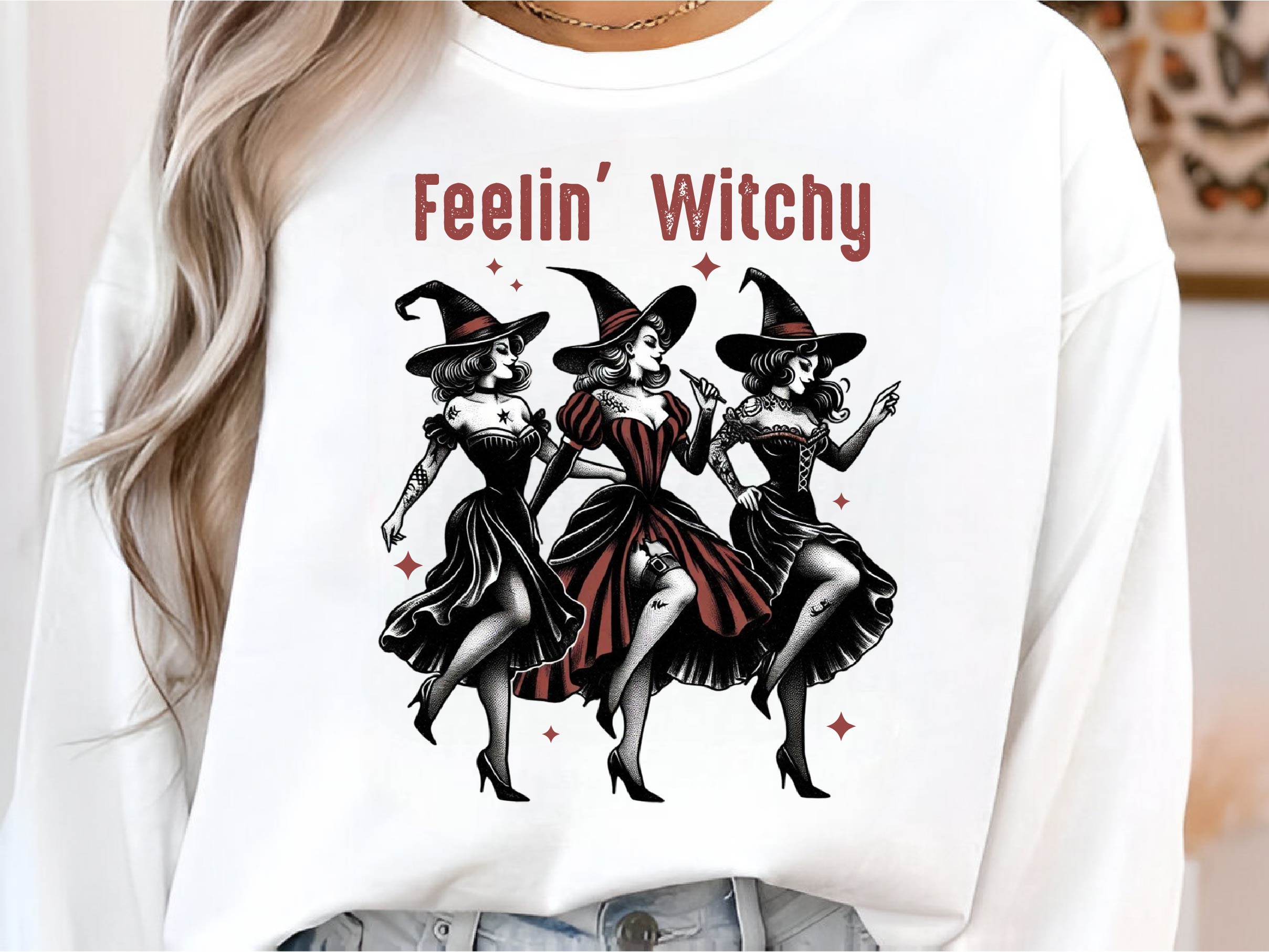 Feelin Witchy Retro Witch Halloween Clipart Bundle - CraftNest - Digital Crafting and Art