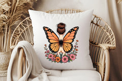 Butterfly Woman Flowers Clipart Bundle - CraftNest - Digital Crafting and Art