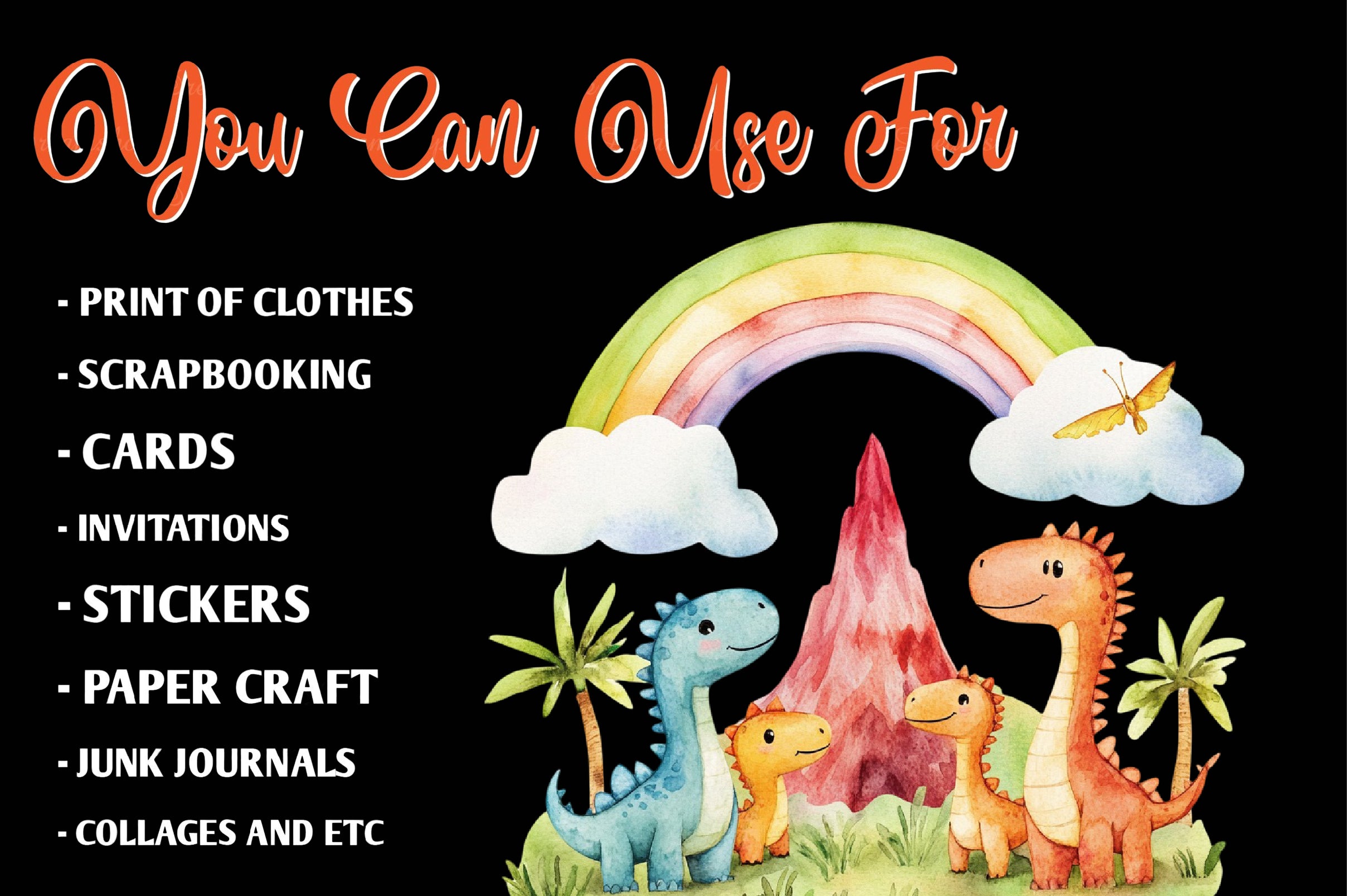 Prehistoric Cute Dinosaur Clipart Bundle - CraftNest - Digital Crafting and Art