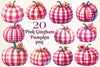 Pink Gingham Pumpkin Clipart Bundle 2