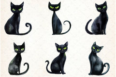 Halloween Black Cat Clipart Bundle 4 - CraftNest - Digital Crafting and Art