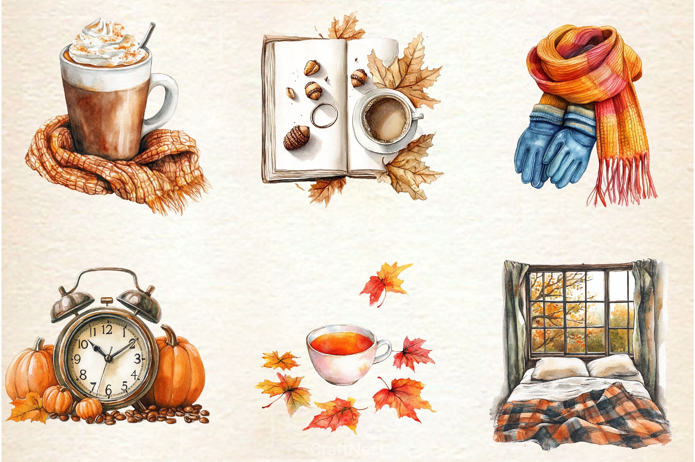 Morning And Fall Clipart Bundle 2 - CraftNest - Digital Crafting and Art