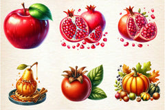 Autumn Fruits Clipart Bundle 4 - CraftNest - Digital Crafting and Art
