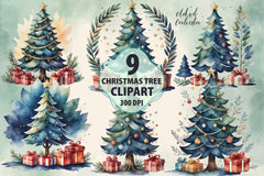 Christmas Tree Clipart Bundle 7 - CraftNest - Digital Crafting and Art