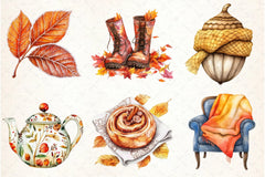 Autumn Chilly Morning Clipart Bundle - CraftNest - Digital Crafting and Art