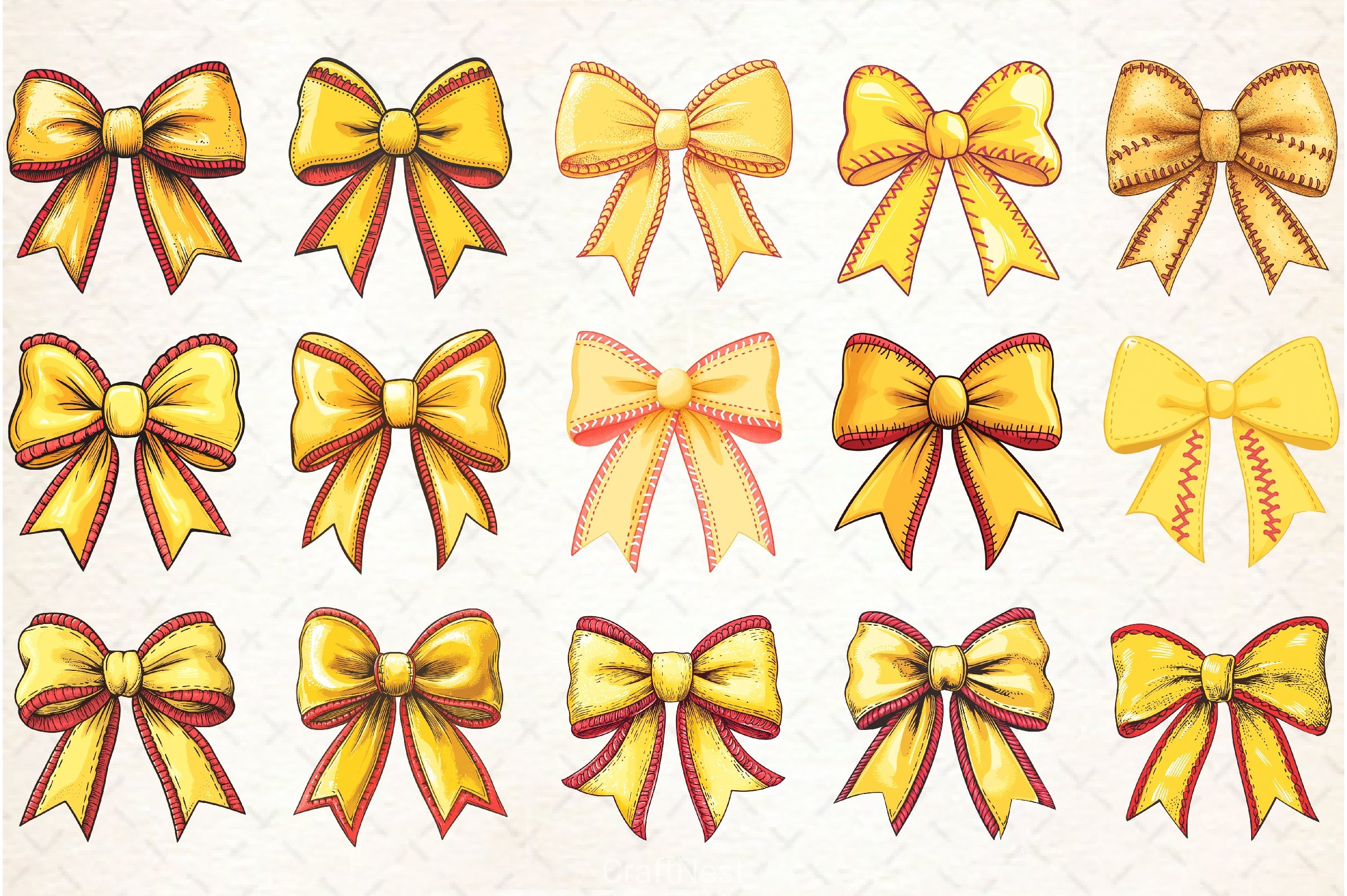 Baseball Softball Coquette Bow Clipart Bundle 1 - CraftNest - Digital Crafting and Art