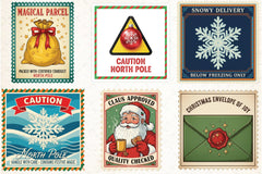 Vintage Christmas Stamps Clipart Bundle - CraftNest - Digital Crafting and Art