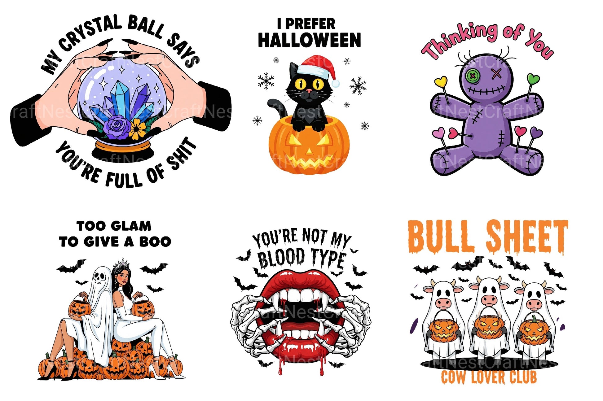 Sarcastic Halloween Clipart Bundle - CraftNest - Digital Crafting and Art