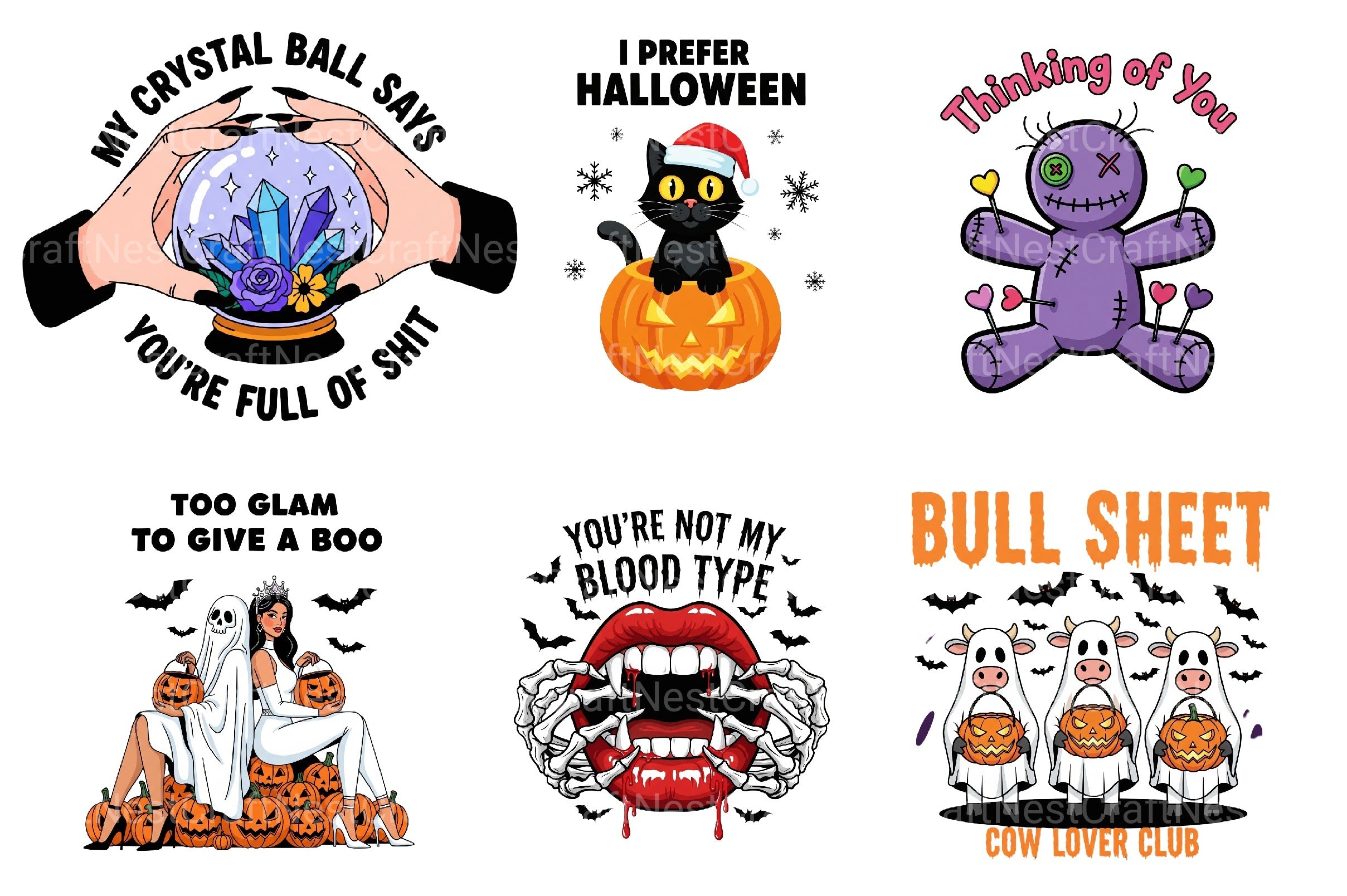 Sarcastic Halloween Clipart Bundle - CraftNest - Digital Crafting and Art