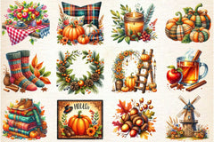 Autumn Decor Clipart Bundle - CraftNest - Digital Crafting and Art