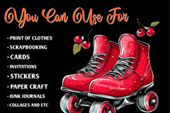 Cherry Red Magical Summer Clipart Bundle - CraftNest - Digital Crafting and Art