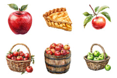 Falling Apples Clipart Bundle 99 - CraftNest - Digital Crafting and Art