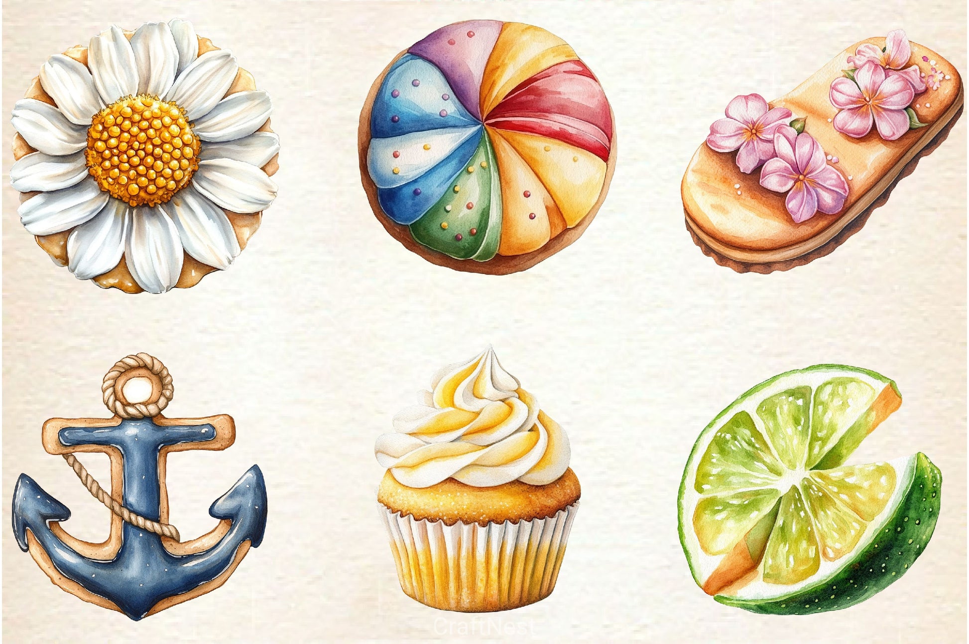 Summer Cookies Clipart Bundle 2 - CraftNest - Digital Crafting and Art