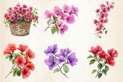 Bougainvillea Flower Clipart Bundle 4 - CraftNest - Digital Crafting and Art