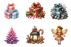 Christmas Presents & Gifts Clipart Bundle for Commercial Use - CraftNest - Digital Crafting and Art