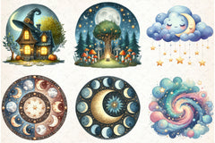 Magic & Celestial Clipart Bundle - CraftNest - Digital Crafting and Art