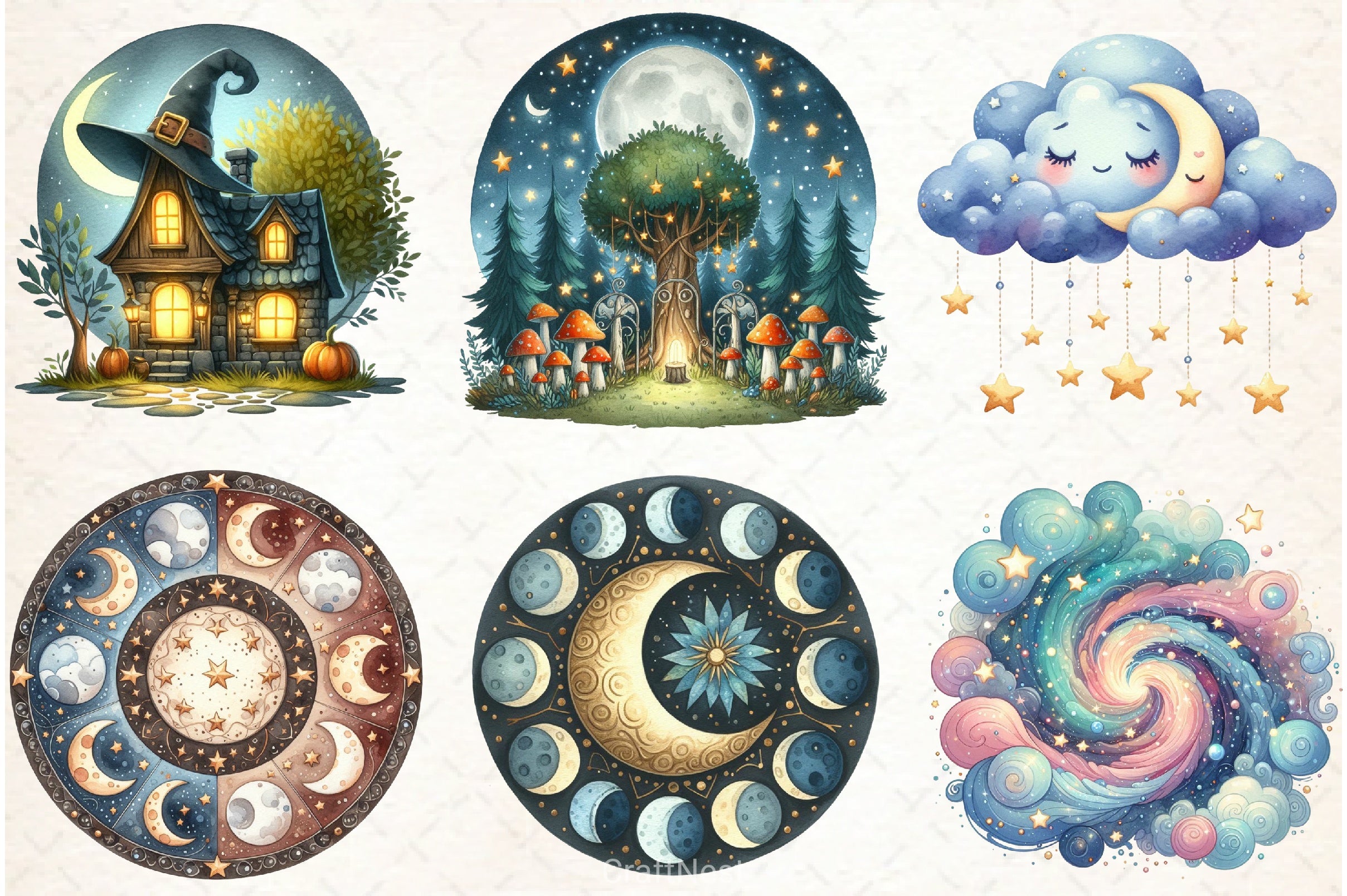 Magic & Celestial Clipart Bundle - CraftNest - Digital Crafting and Art