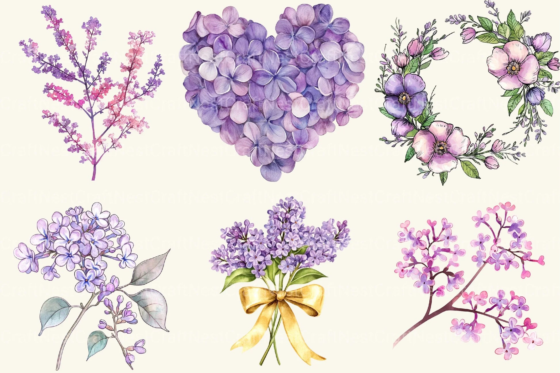 Lilac Clipart Bundle - CraftNest - Digital Crafting and Art