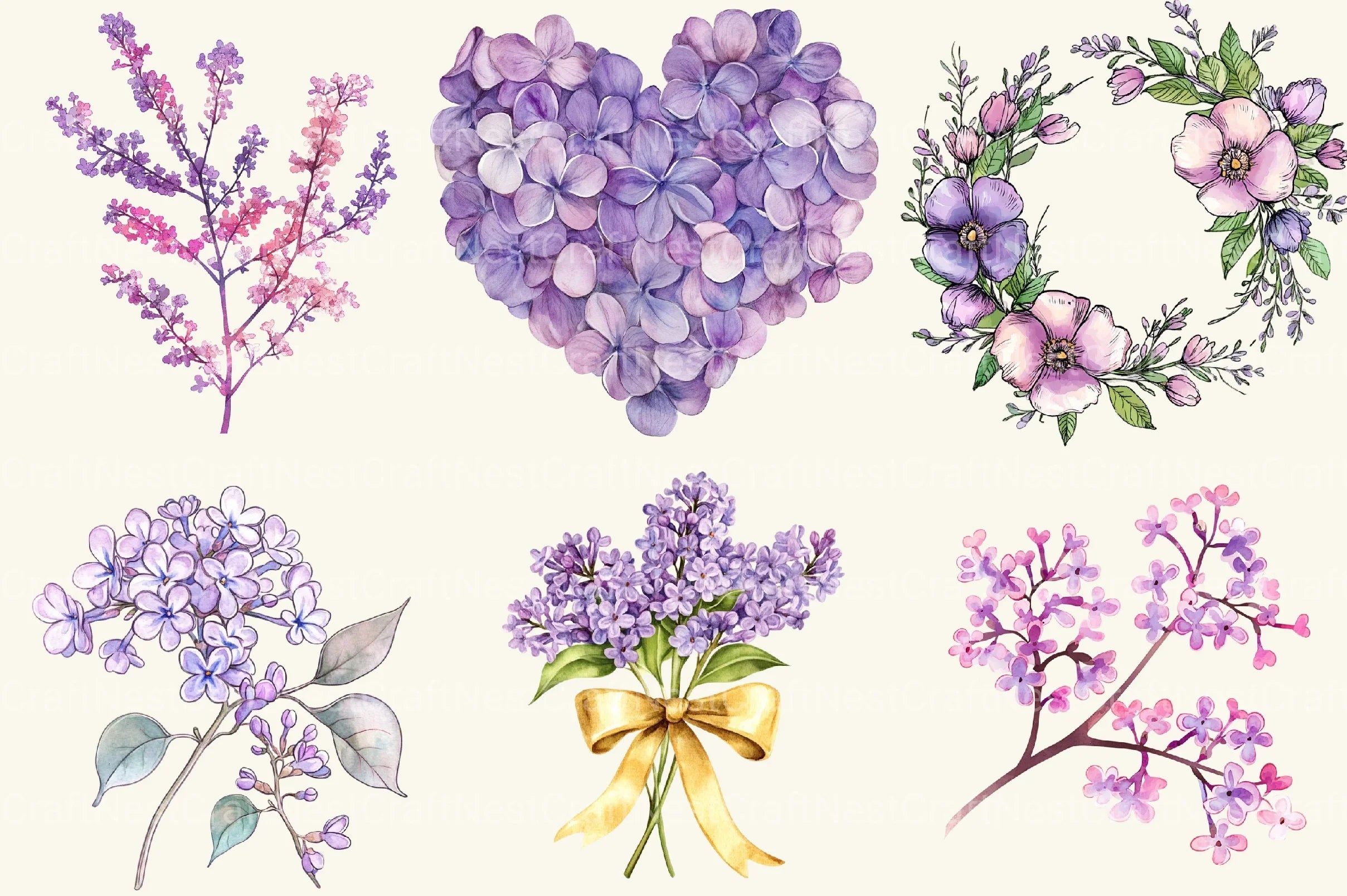 Lilac Clipart Bundle - CraftNest - Digital Crafting and Art