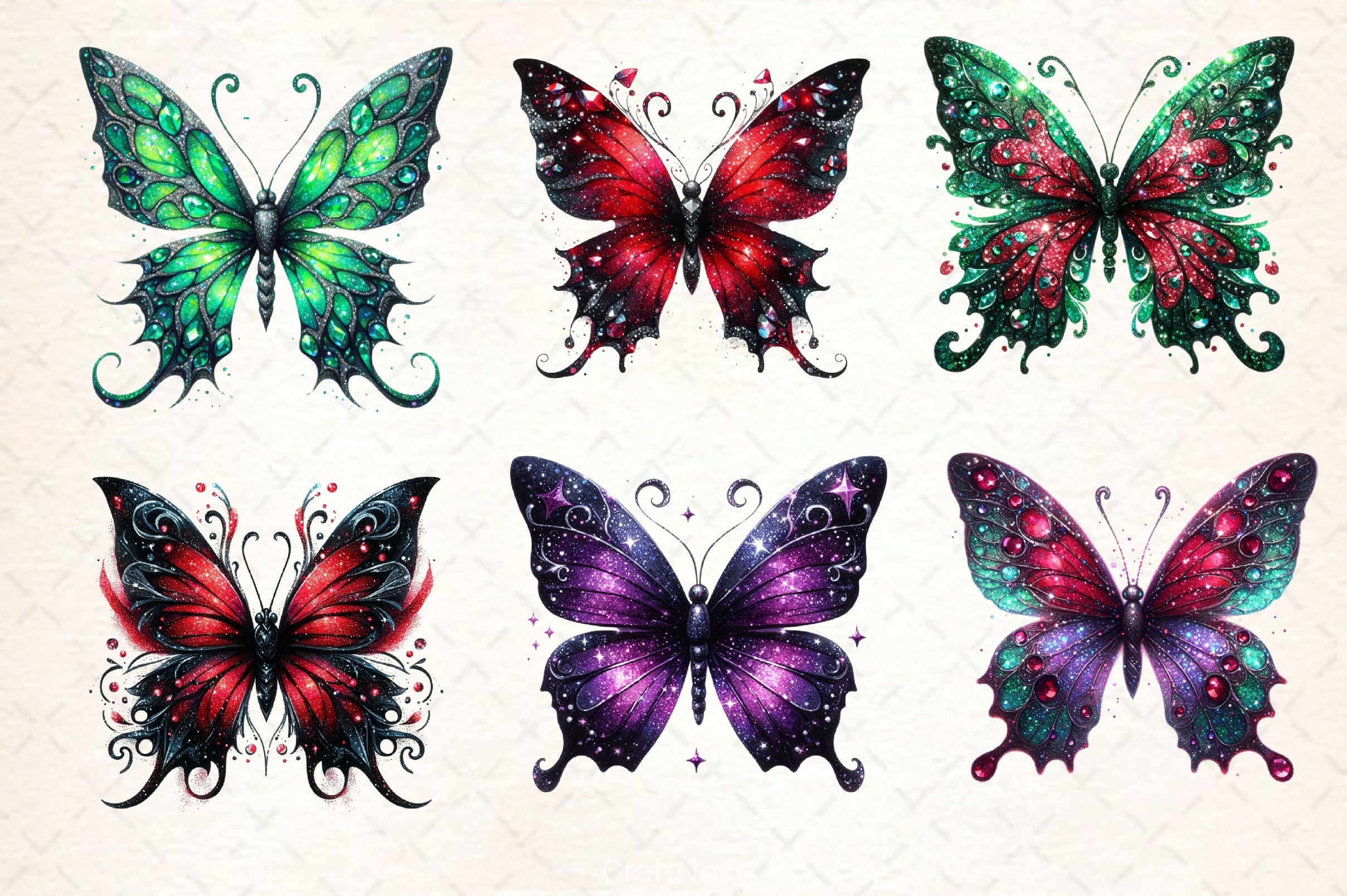 Butterflies Butterfly Clipart Bundle - CraftNest - Digital Crafting and Art