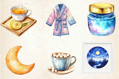 Evening Routine Clipart Bundle 2 - CraftNest - Digital Crafting and Art