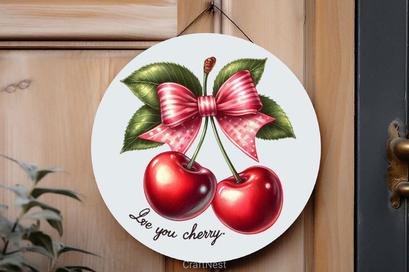 Love You Cherry Bow Clipart Bundle - CraftNest - Digital Crafting and Art