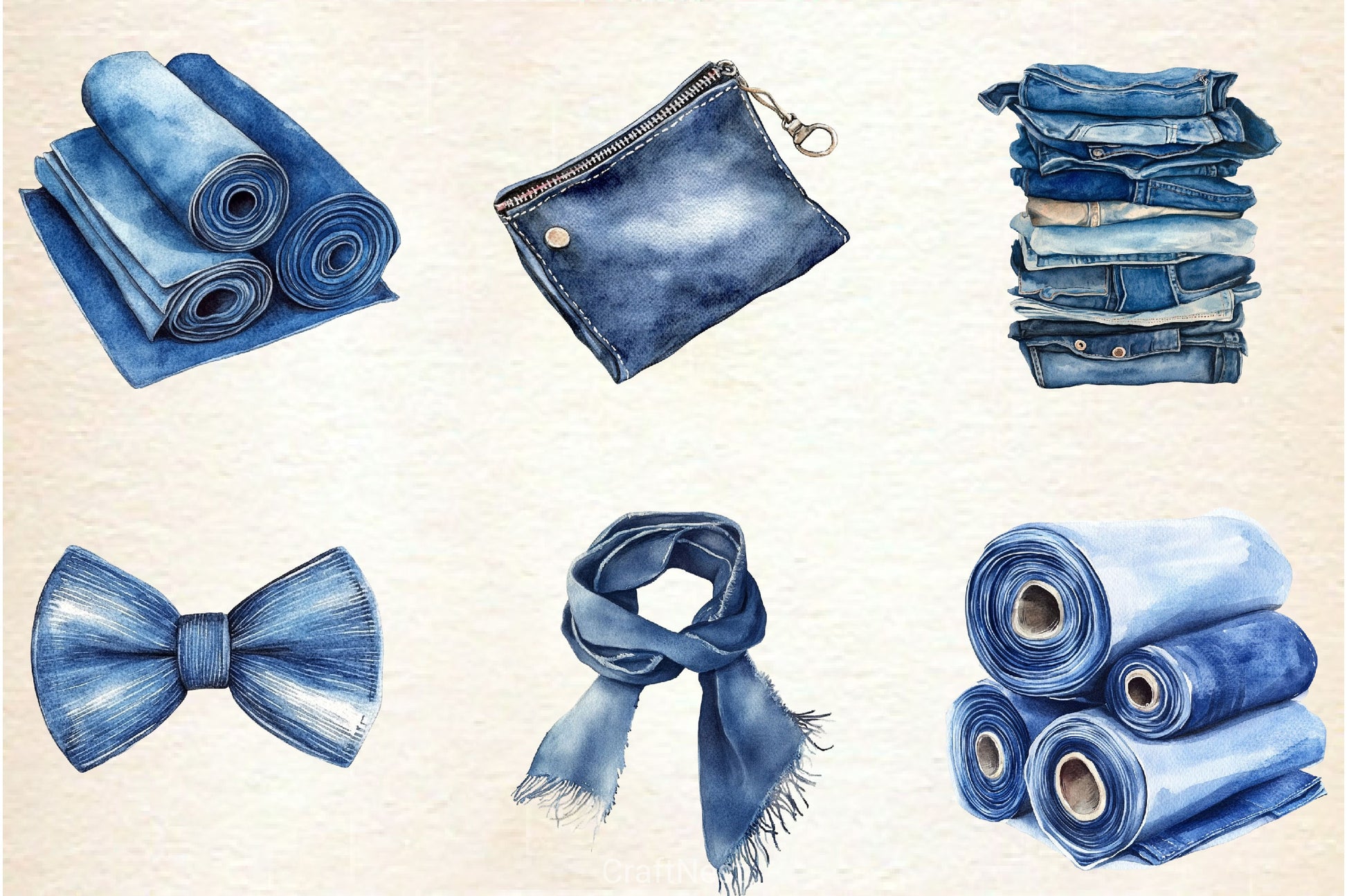 Denim Clipart Bundle 2 - CraftNest - Digital Crafting and Art