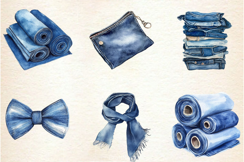 Denim Clipart Bundle 2 - CraftNest - Digital Crafting and Art