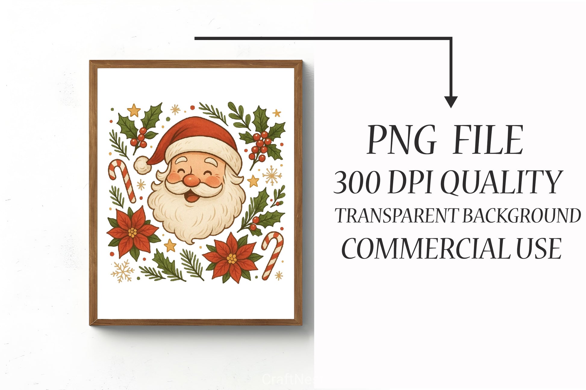Vintage Santa Face Clipart Bundle - CraftNest - Digital Crafting and Art
