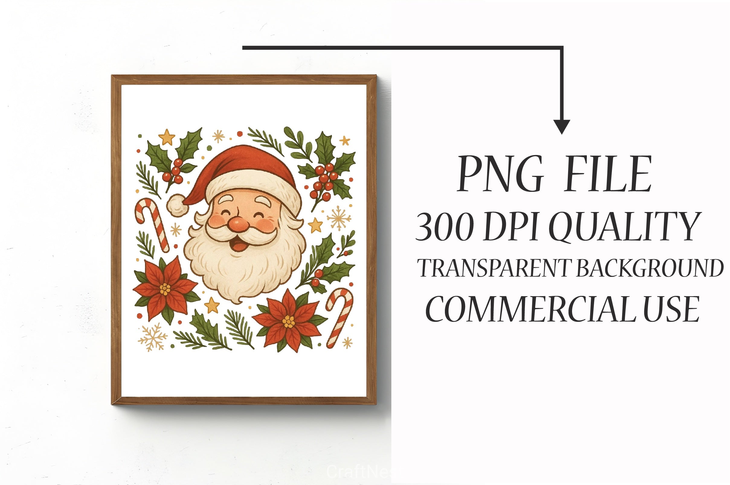 Vintage Santa Face Clipart Bundle - CraftNest - Digital Crafting and Art
