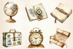 Antique Ivory Travel Clipart Bundle 2 - CraftNest - Digital Crafting and Art