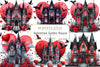 Valentine Gothic House Clipart Bundle