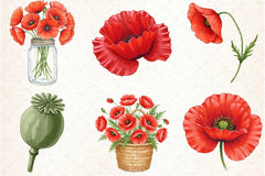 Poppies Clipart Bundle 2 - CraftNest - Digital Crafting and Art