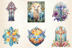 Stained Glass Easter Crosses Clipart Bundle 2 - CraftNest - Digital Crafting and Art