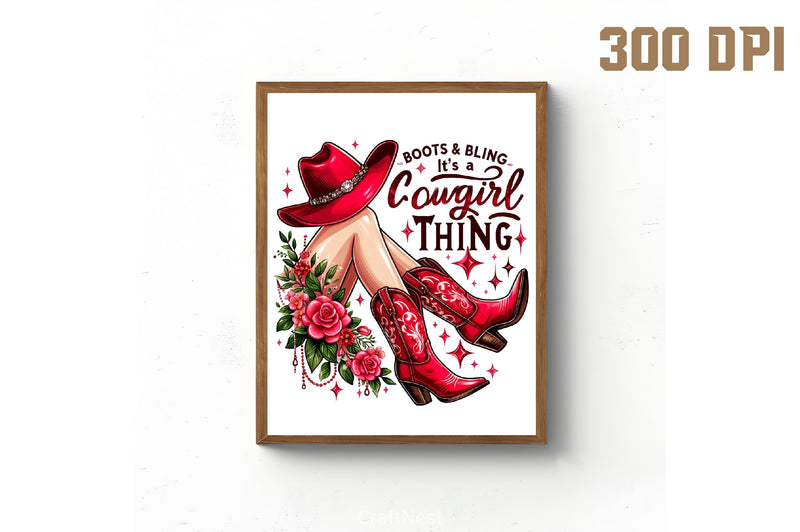 Cowgirl Boots & Bling Clipart Bundle - CraftNest - Digital Crafting and Art