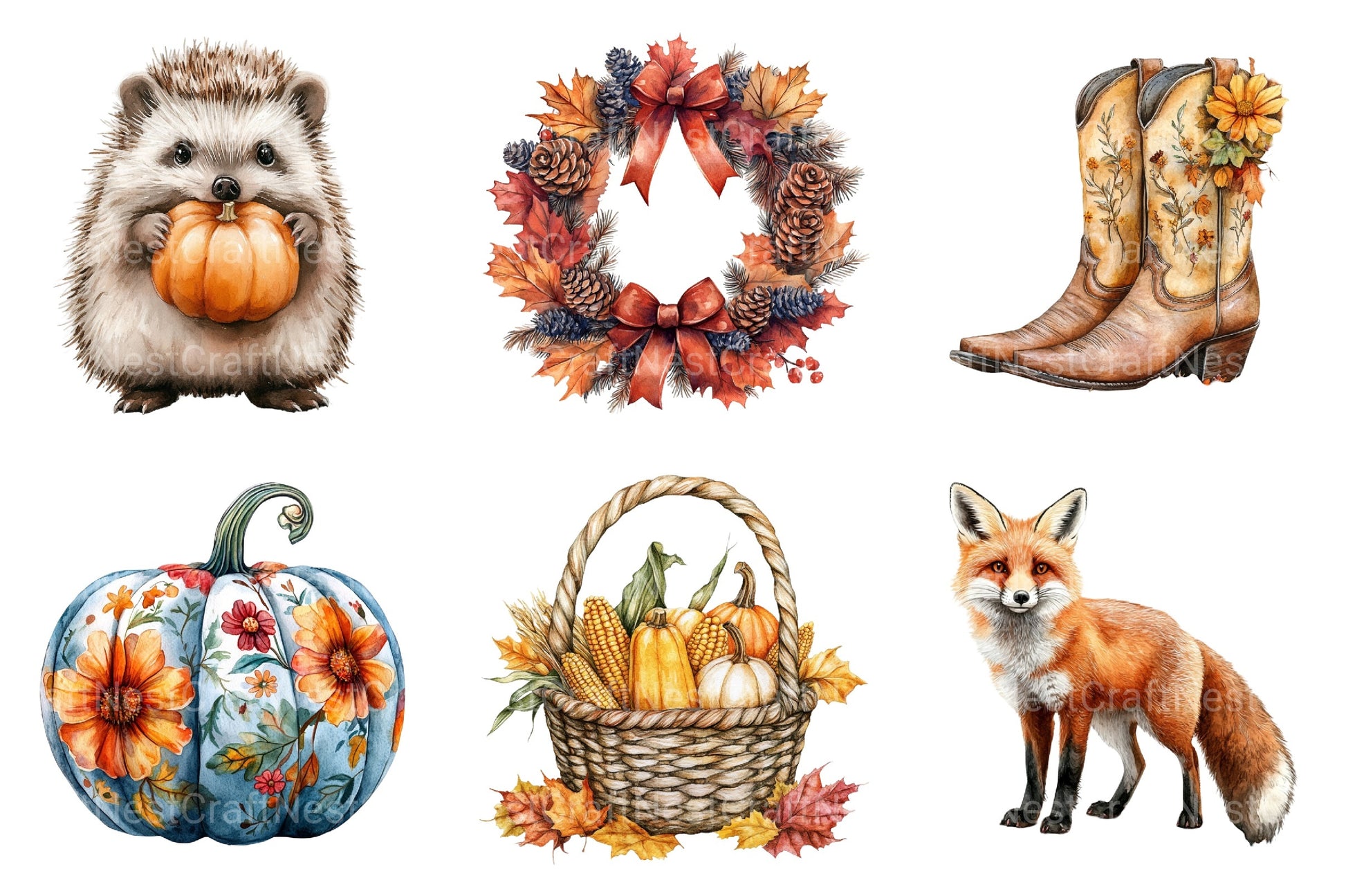 Pumpkin Season Clipart Bundle - CraftNest - Digital Crafting and Art