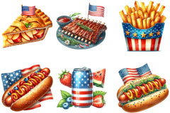 Fast Food for 4th of July Clipart Bundle - CraftNest - Digital Crafting and Art