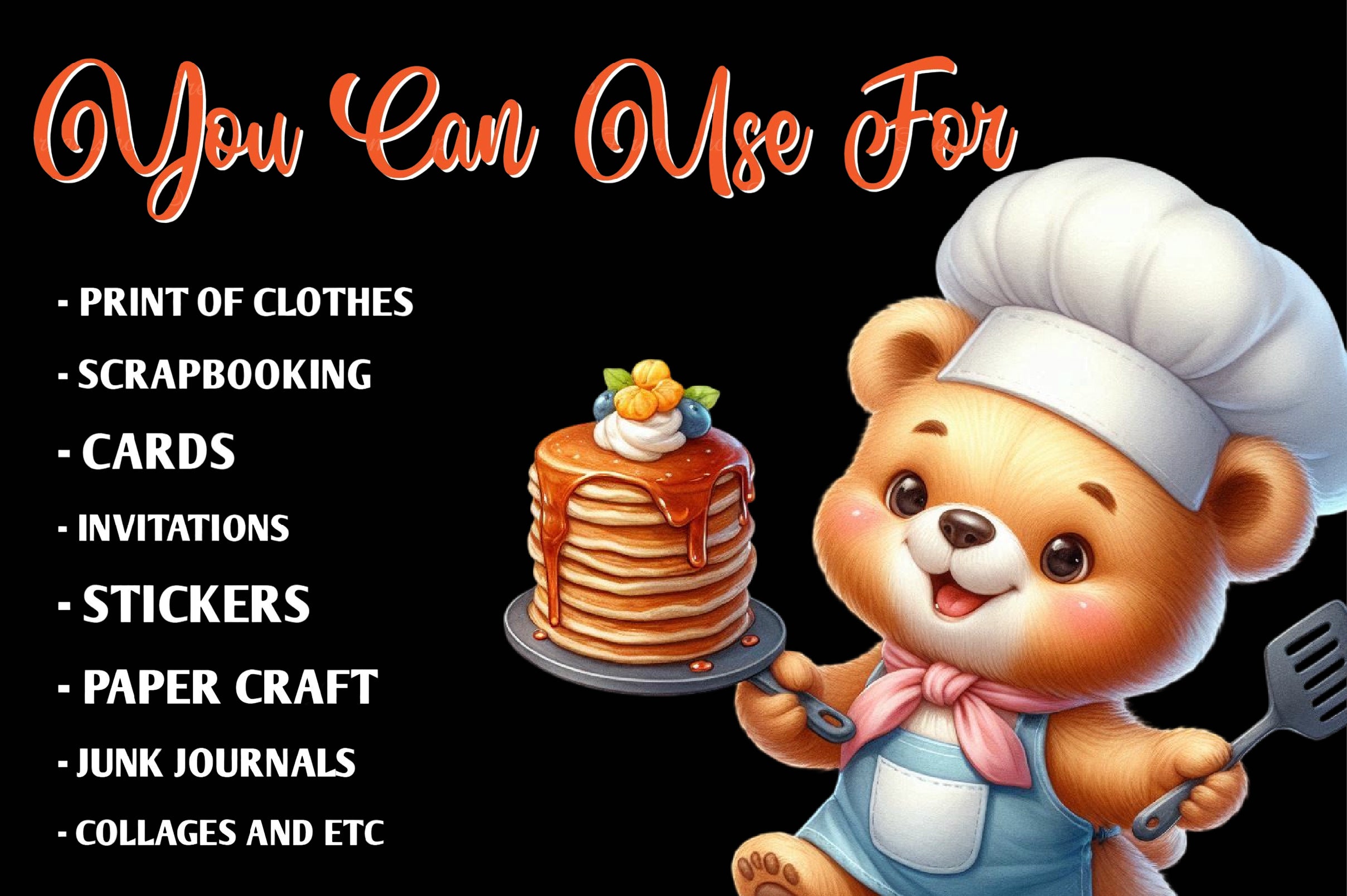 Cute Little Chef Cooking Clipart Bundle - CraftNest - Digital Crafting and Art