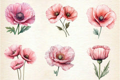 Spring Poppies Clipart Bundle - CraftNest - Digital Crafting and Art