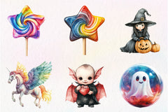 Cute Halloween Huge Clipart Bundle - CraftNest - Digital Crafting and Art