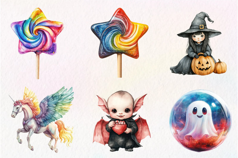 Cute Halloween Huge Clipart Bundle - CraftNest - Digital Crafting and Art