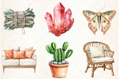 Boho Lifestyle Clipart Bundle - CraftNest - Digital Crafting and Art